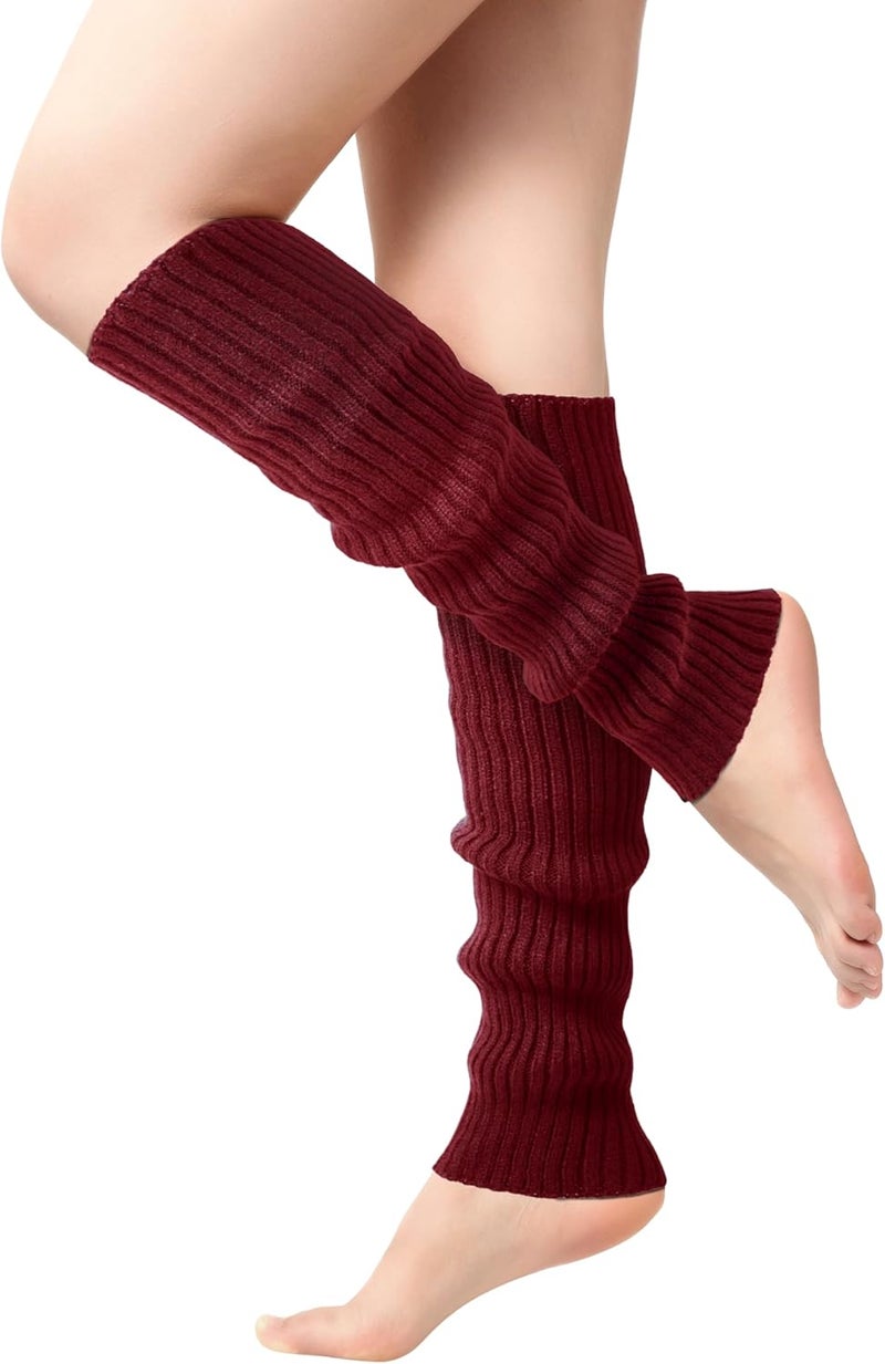 Pleneal Leg Warmers for Women - Leg Warmers 80s Ribbed Knitted Long Socks for Yoga Party Sports Fashion Accessories - Image 1